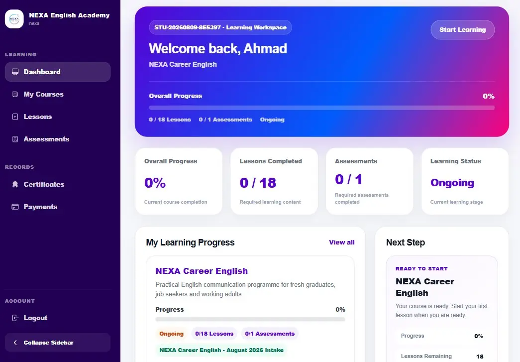 MYTRIX LMS provider dashboard